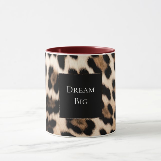 Mug Anniversaire animal léopard de crème (Centre)