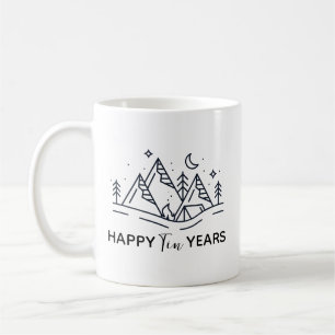 Mug anniversaire année étain, personnalisé 10 ans 