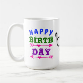 Mug Anniversaire Avril Fool's Day Mustache lunettes 15