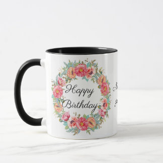 Mug Anniversaire Conception Nom & Photo Musique