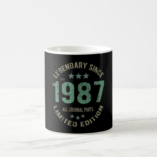 Mug anniversaire de 38 ans 1987 Légende 38e anniversai (Centre)