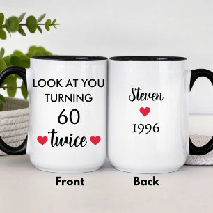 Mug Anniversaire de 60 ans personnalisé drôle