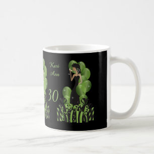 Mug Anniversaire de diva ou vert chic de la fille   de