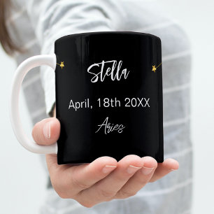 Mug Anniversaire de la constellation d'étoiles Black g