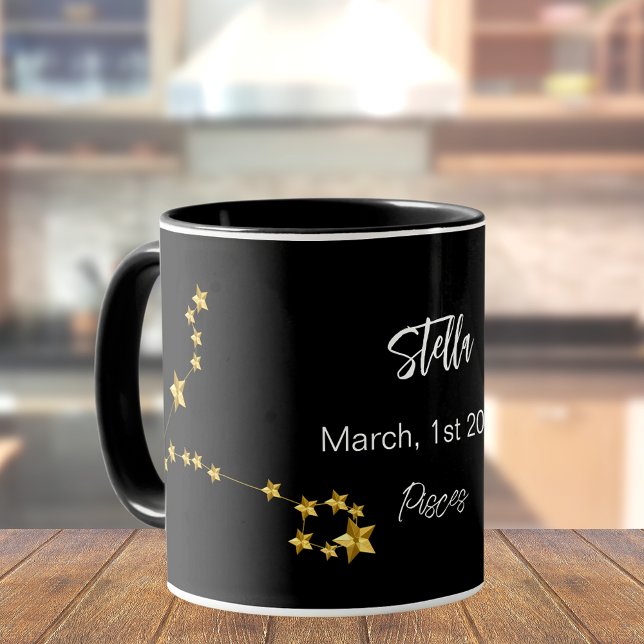Mug Anniversaire de la constellation d'étoiles Pisces  (Créateur téléchargé)