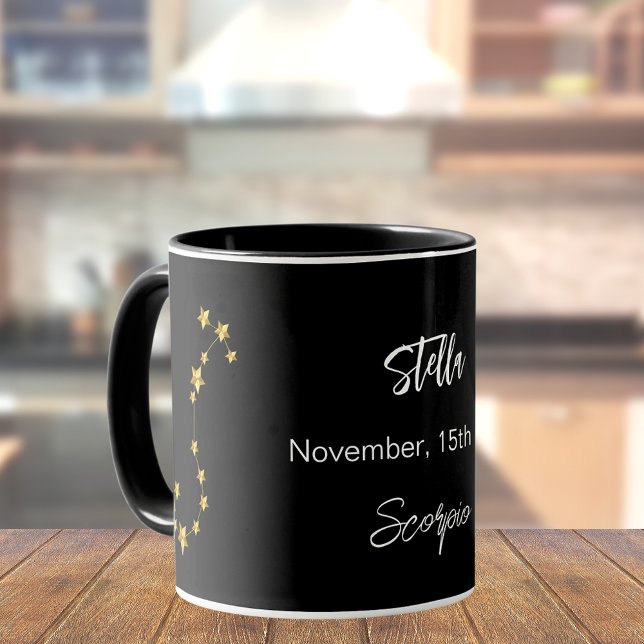 Mug Anniversaire de la constellation d'étoiles Scorpio (Créateur téléchargé)