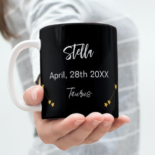 Mug Anniversaire de la constellation d'étoiles Taurus 