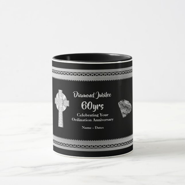 Mug Anniversaire de l'Ordination du diamant 60e Jubilé (Centre)