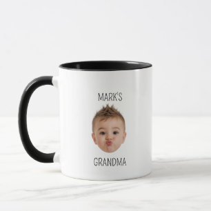 Mug Anniversaire de Mamie, Cadeau de Papa Visage de Bé
