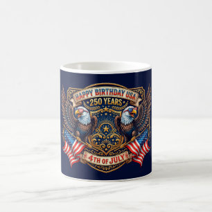 Mug Anniversaire des 250 ans des États-Unis Aigles p