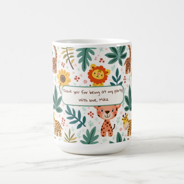 Mug Anniversaire des enfants en forme de jungle (Centre)