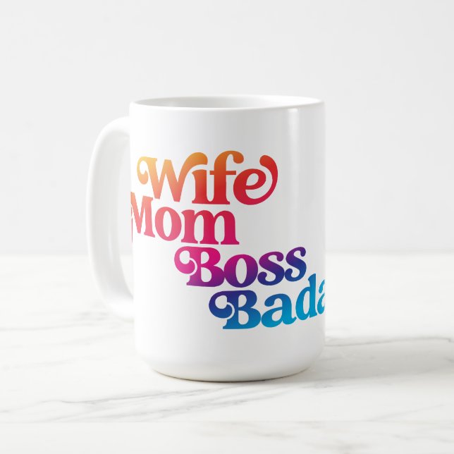 Mug Anniversaire drôle Anniversaire Noël Femme de Noël (Devant gauche)