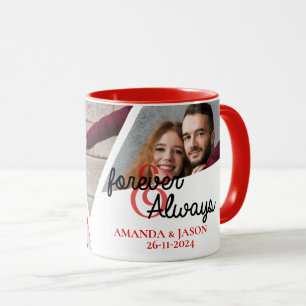 Mug Anniversaire du collage photo Forever & Always Mul