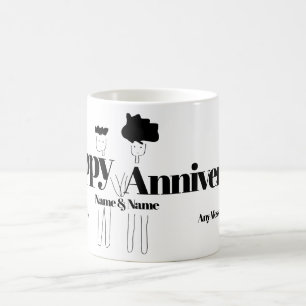 Mug Anniversaire du duple Doodle