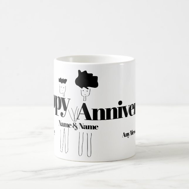 Mug Anniversaire du duple Doodle (Centre)