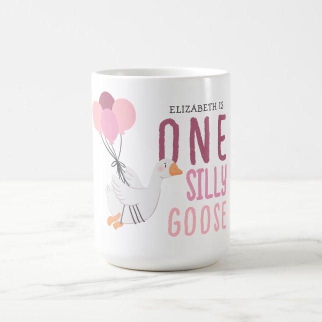 Mug Anniversaire d'une oie sotte rose (Centre)