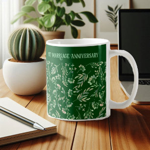 Mug Anniversaire Feuille de la forêt de printemps