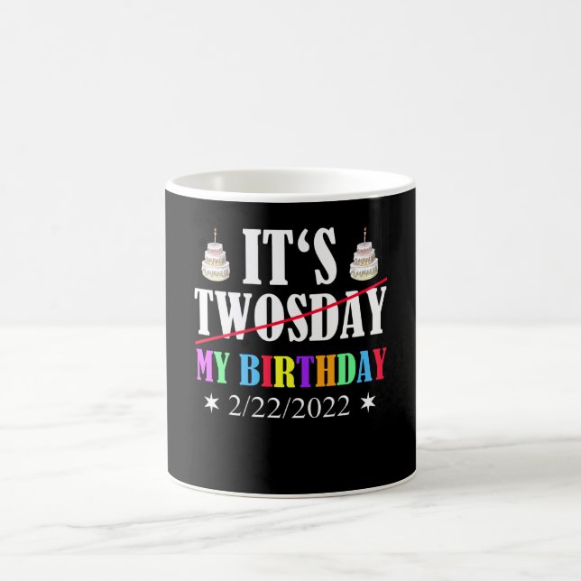 Mug Anniversaire Jeudi 22 Février 22/22/2022 (Centre)