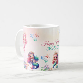 Mug Anniversaire Magique De Sirène Sous La Mer