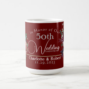 Mug Anniversaire Mariage personnalisé du 50e couple ro