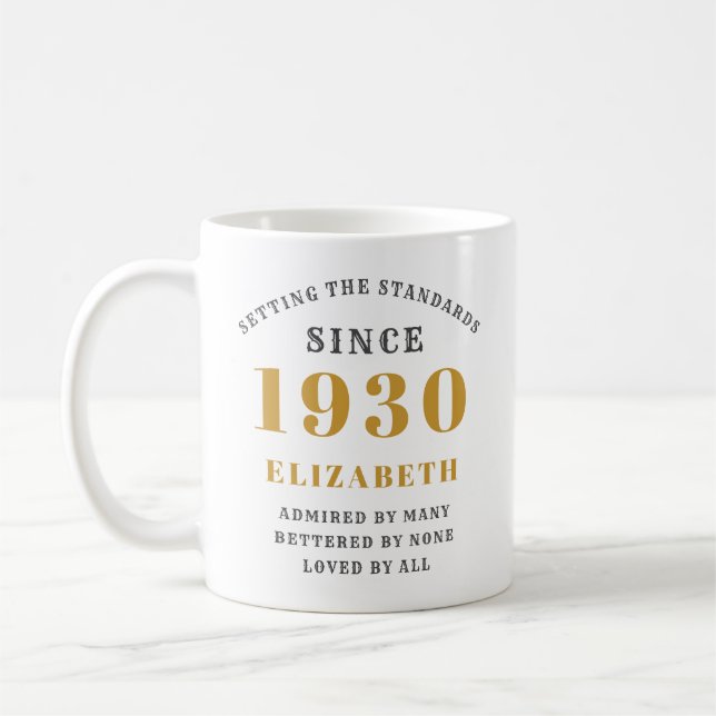 Mug Anniversaire Personnalisé 1930 Ajouter Votre Nom É (Gauche)