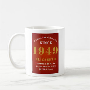Mug Anniversaire personnalisé 1949 Ajouter votre nom R
