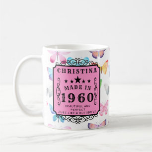 Mug Anniversaire personnalisé 1960 Ajouter votre nom P