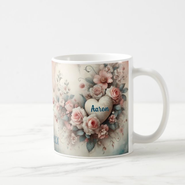 Mug Anniversaire Personnalisé Floral Wreath (Droite)