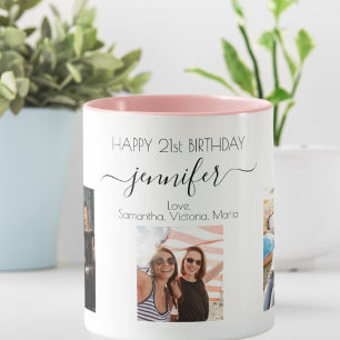 Mug Anniversaire photo personnalisée ami noir blanc ch