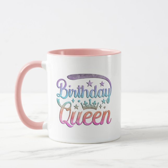 Mug Anniversaire Queen couleur Accent (Gauche)