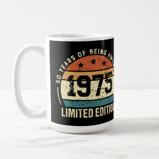 Mug Anniversaire Rétro 50 ans 1975
