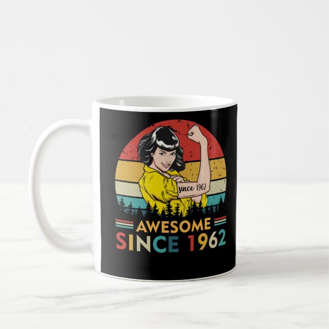 Mug Anniversaire vintage 1962 (Gauche)