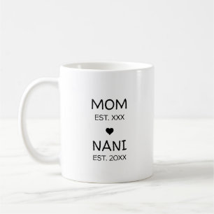 Mug Annonce de grossesse de Nani Première fois grand-m