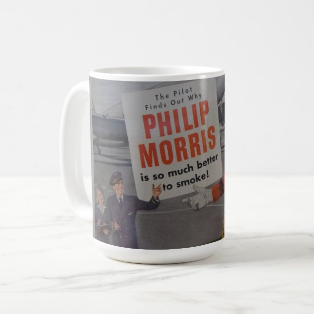 Mug Annonce de la cigarette du pilote membre d'équipag (Devant gauche)