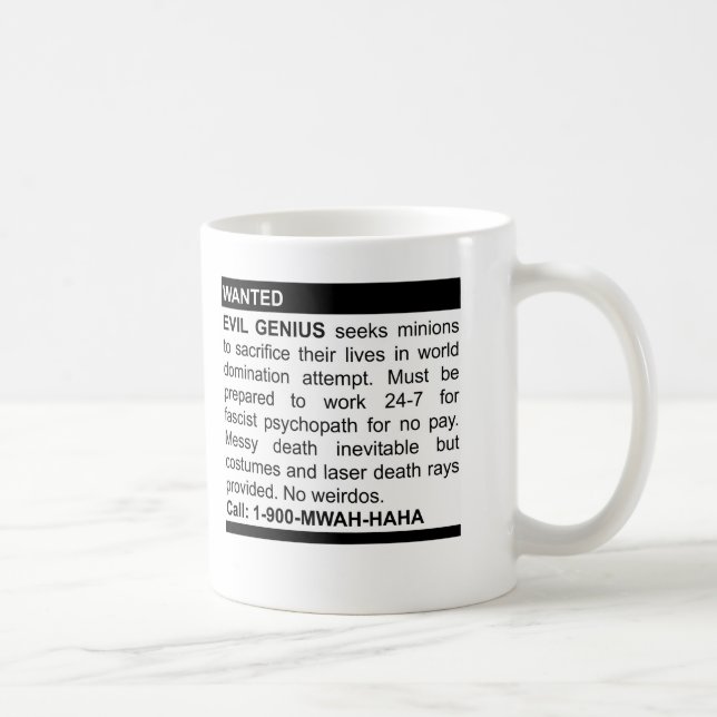 Mug Annonce mauvaise de génie (Droite)