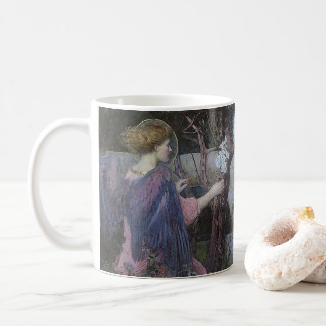 Mug Annonciation de John William Waterhouse (Avec donut)
