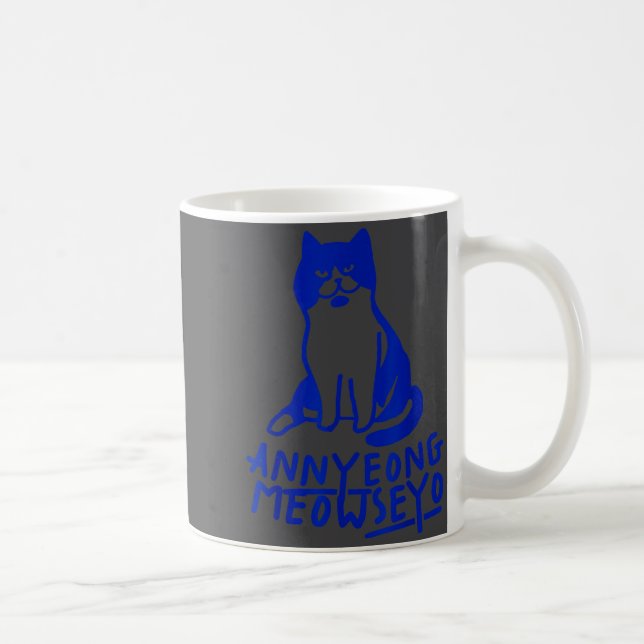 Mug Annyeongmeowseyo K-drama Funny Cat Lovers  (Droite)