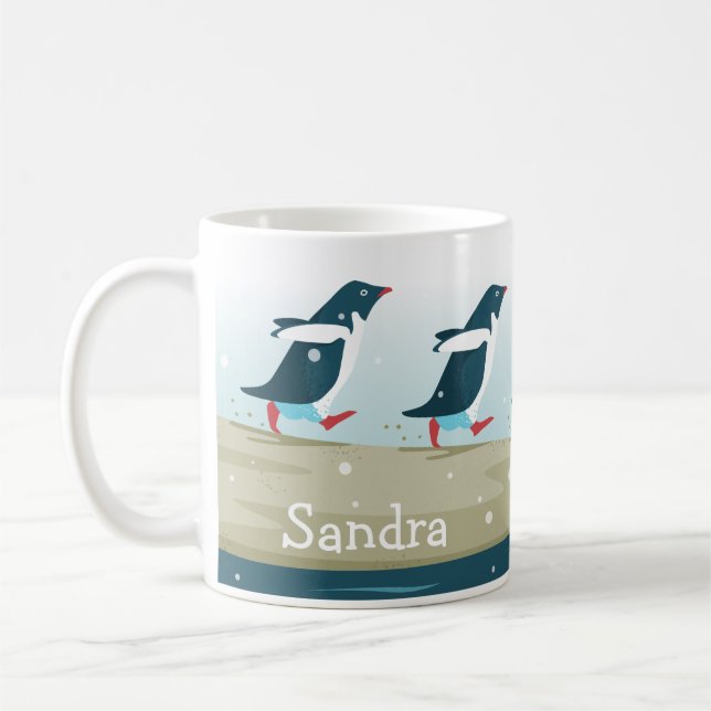 Mug Antarctic Beach with Adelie Penguins (Gauche)