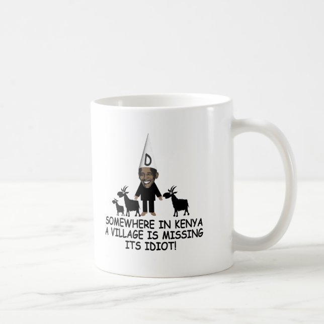 Mug Anti Obama, idiot de village (Droite)