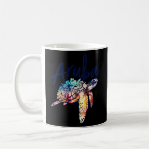 Mug Antilles de tortues de mer d'Aruba Famille de jume