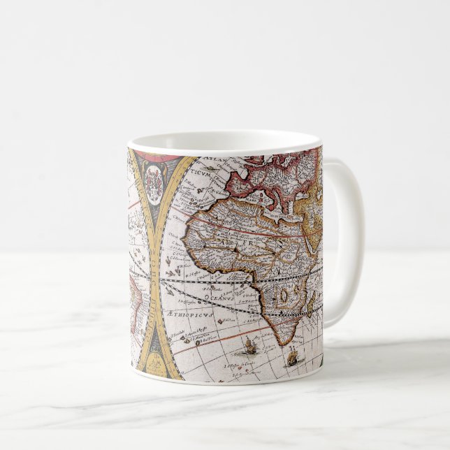Mug Antique vieille carte inspirée (12) (Devant droit)