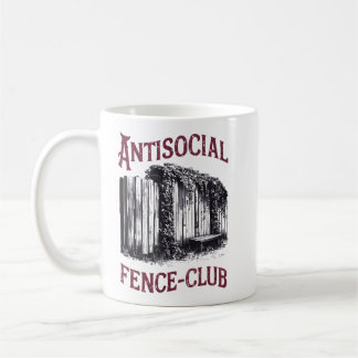 Mug Antisocial Fence Club - Amusant design sarcastique