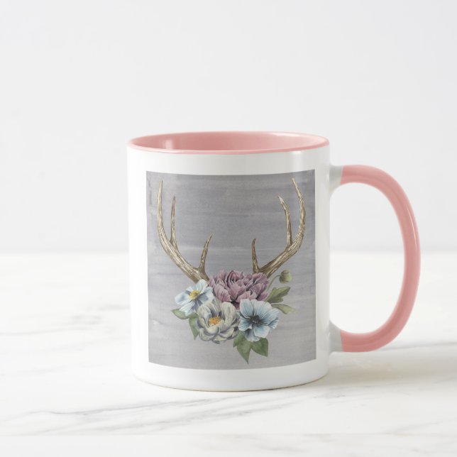 Mug Antlers floraux de cerfs (Droite)