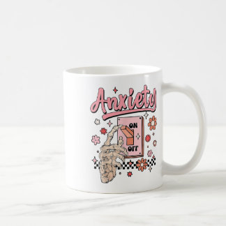 Mug Anxiété sur un interrupteur drôle activé désactivé