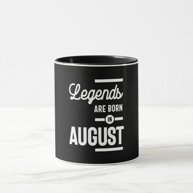 Mug Août Anniversaire Les Légendes Cadeaux Sont Nés En (Centre)