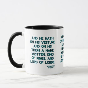 Mug Apocalypse 19:16 KJV Bible Verse Deux Tons