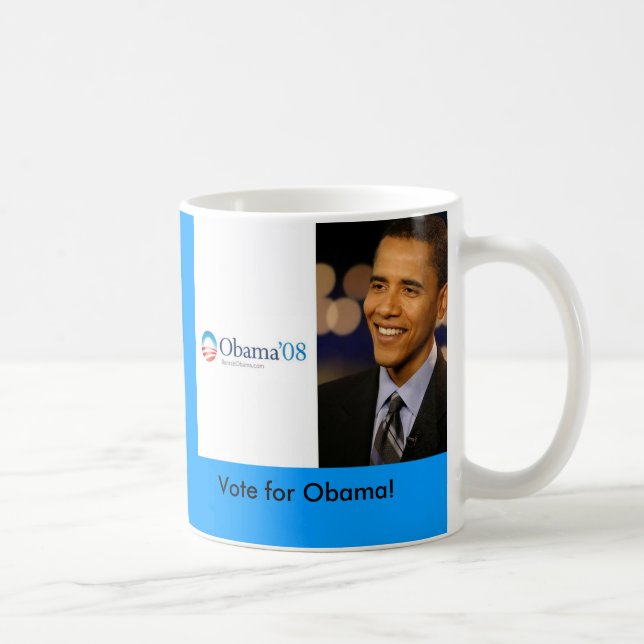 Mug &apos de Barack Obama ; Papier peint de 08 (Droite)