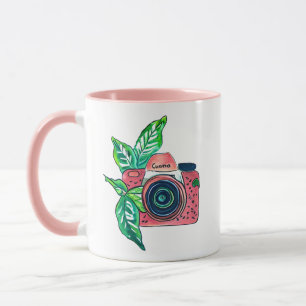 Mug Appareil photo vintage rose Smile