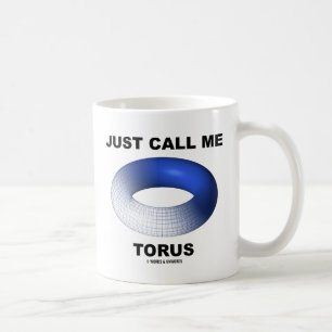 Mug Appelez-juste moi tore (la topologie bleue de