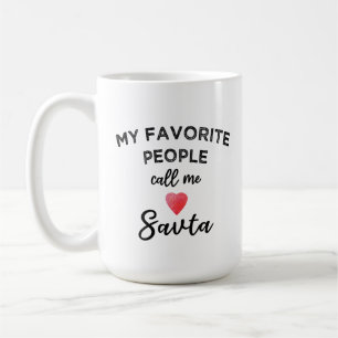 Mug Appelle-moi SAVTA Grand-mère hébraïque Grand-maman